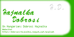 hajnalka dobrosi business card